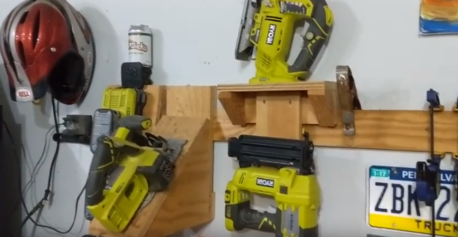 French Cleat system to store tools