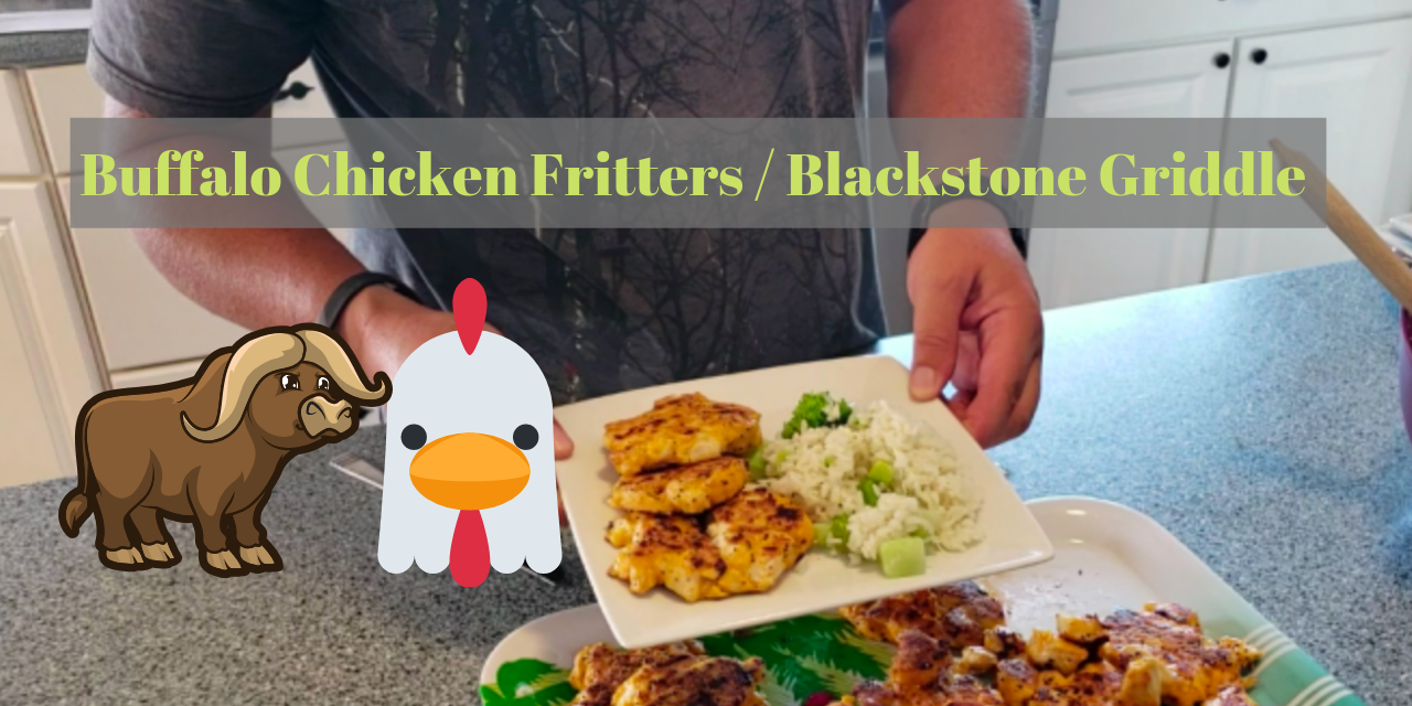 Buffalo Chicken Fritters on the Blackstone Griddle