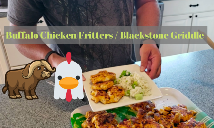 Buffalo Chicken Fritters on the Blackstone Griddle