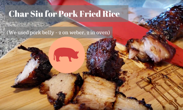 Char Siu (Chinese BBQ Pork – we used pork belly) for pork fried rice