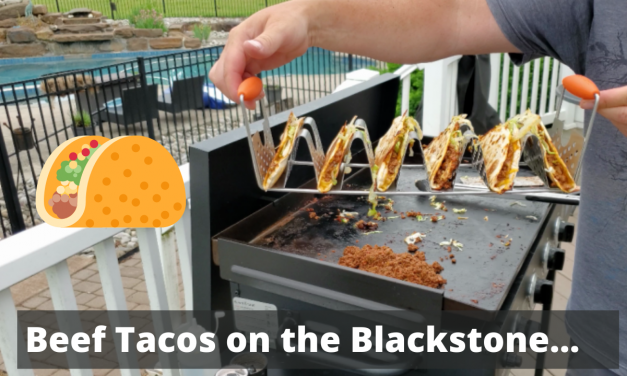 Ground beef tacos on the Blackstone griddle (from canned ground beef)
