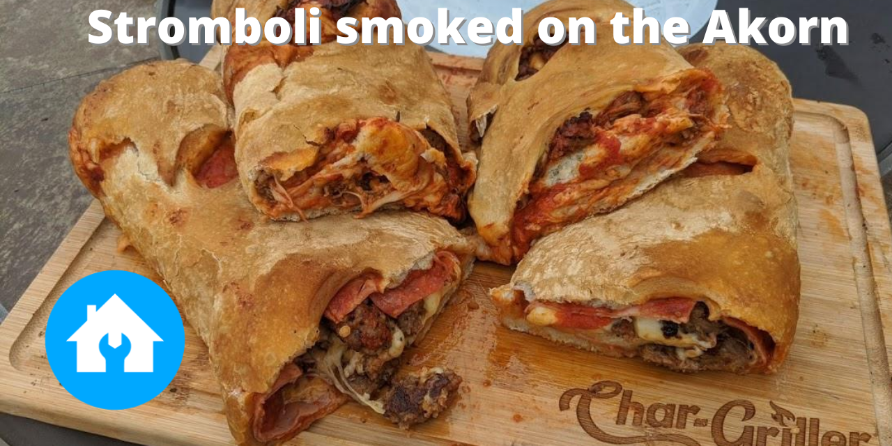 BBQ Stromboli | Char-Griller Akorn | Char-Griller Flat Iron