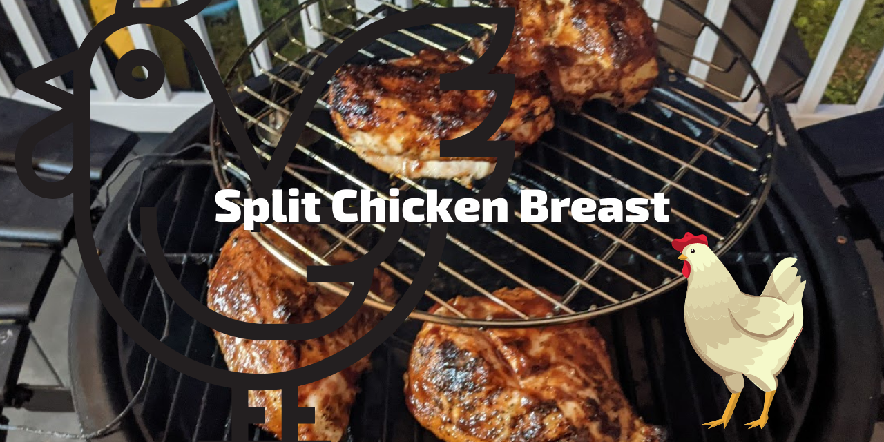 Split Chicken Breast on the Char-Griller Akorn with Potatoes and Green Beans! | Bone-in chicken