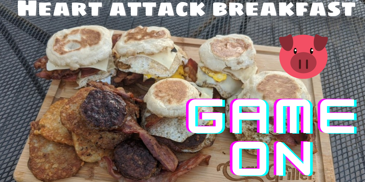 Killer breakfast sandwiches – Bacon, Egg, Cheese, Sausage, Pork Roll, hash browns on English Muffin!