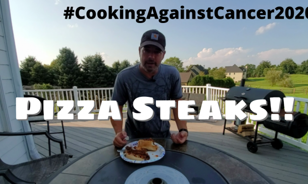 Pizza Steaks on the Char-Griller Flat Iron Griddle