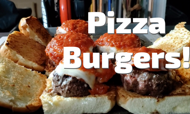 Giant Pizza Burgers on the Blackstone Griddle!!