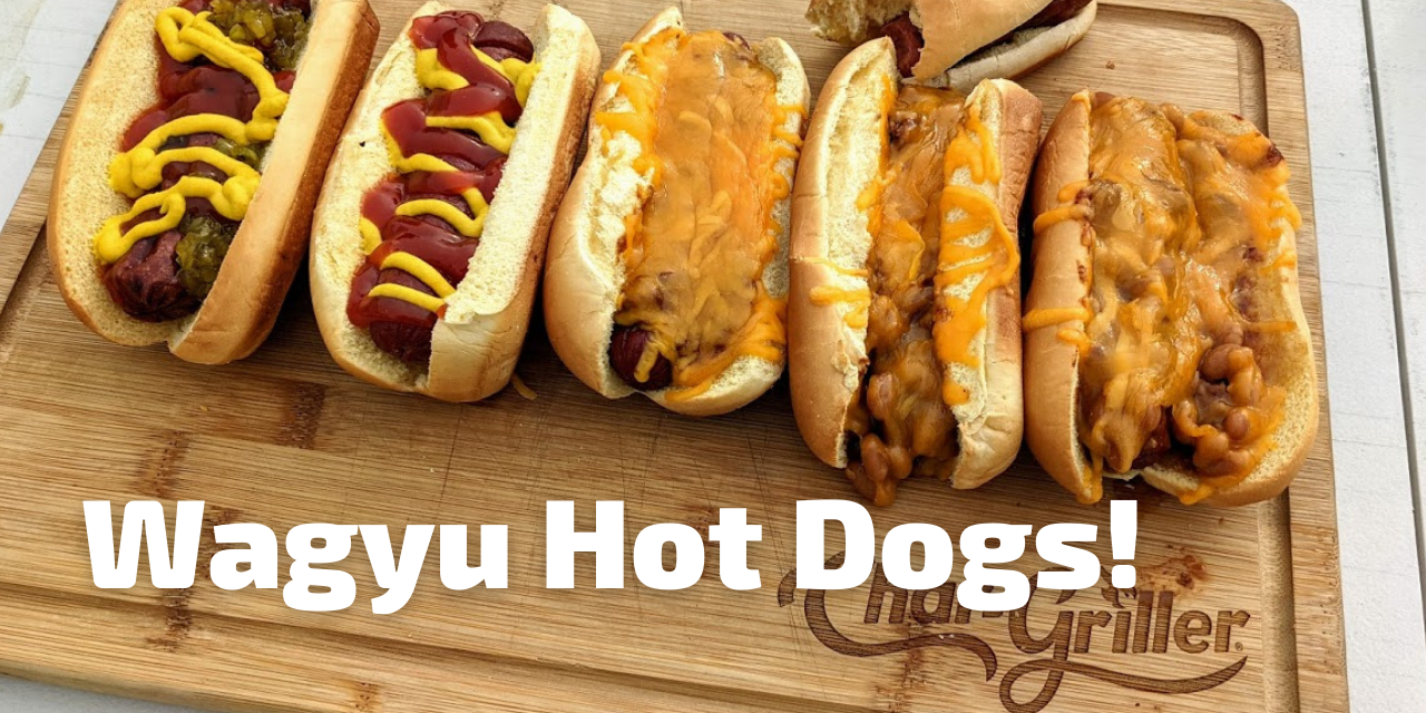 Wagyu Hotdogs on the Char-Griller Gravity 980