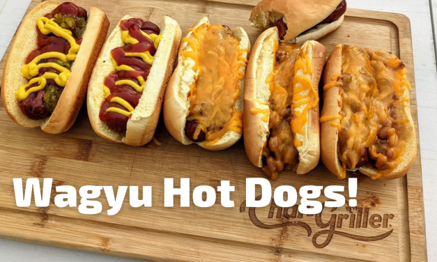 Wagyu Hotdogs on the Char-Griller Gravity 980