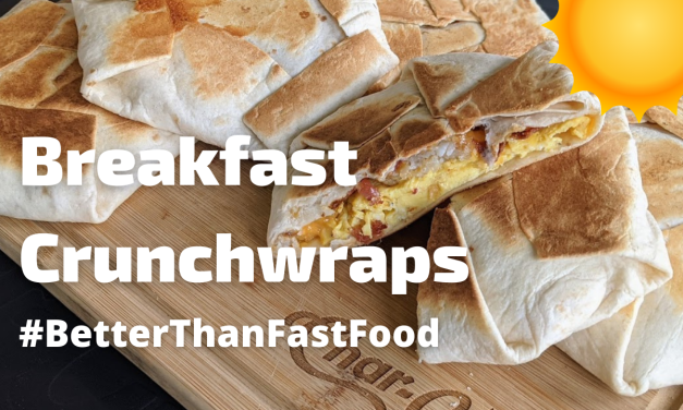 Breakfast Crunchwraps on the Char-Griller Flat Iron
