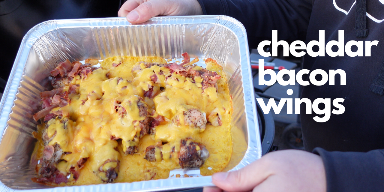 Cheddar Bacon Wings on the Char-Griller Akorn Kamado