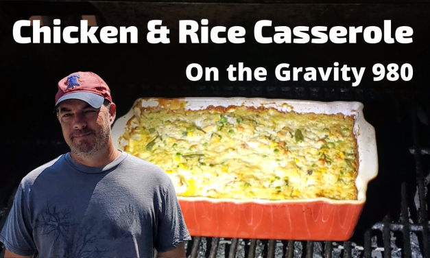 Chicken and Rice Casserole on the Char-Griller Gravity 980