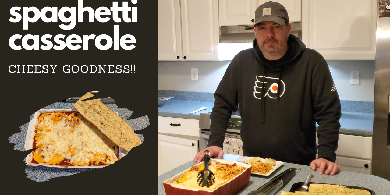 Cheesy Spaghetti Casserole and DIY Garlic Bread!