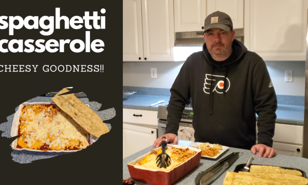Cheesy Spaghetti Casserole and DIY Garlic Bread!