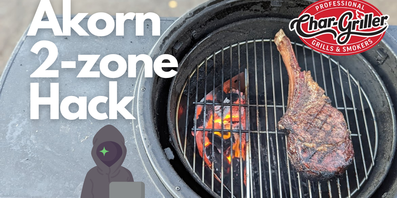 True 2 Zone Akorn Hack | Reverse Seared Tomahawk Steak!