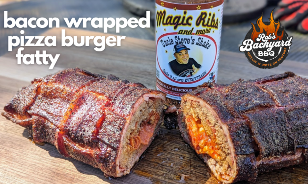 Bacon Wrapped Pizza Burger Fatty | Weber Kettle | Magic Ribs Rub
