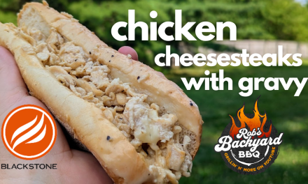 Chicken Cheesesteaks with Gravy on the Blackstone Griddle