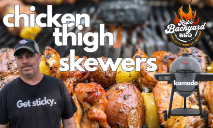 Chicken Thighs / Potatoes / Pineapple Skewers on the Weber Kettle