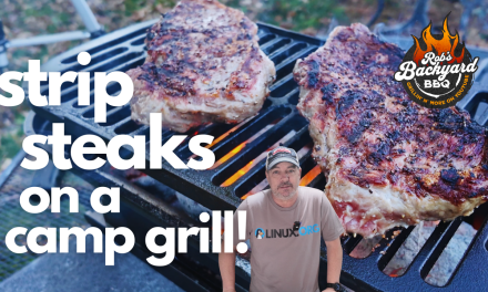 Strip Steaks on the Lodge Sportsman’s Pro Grill!